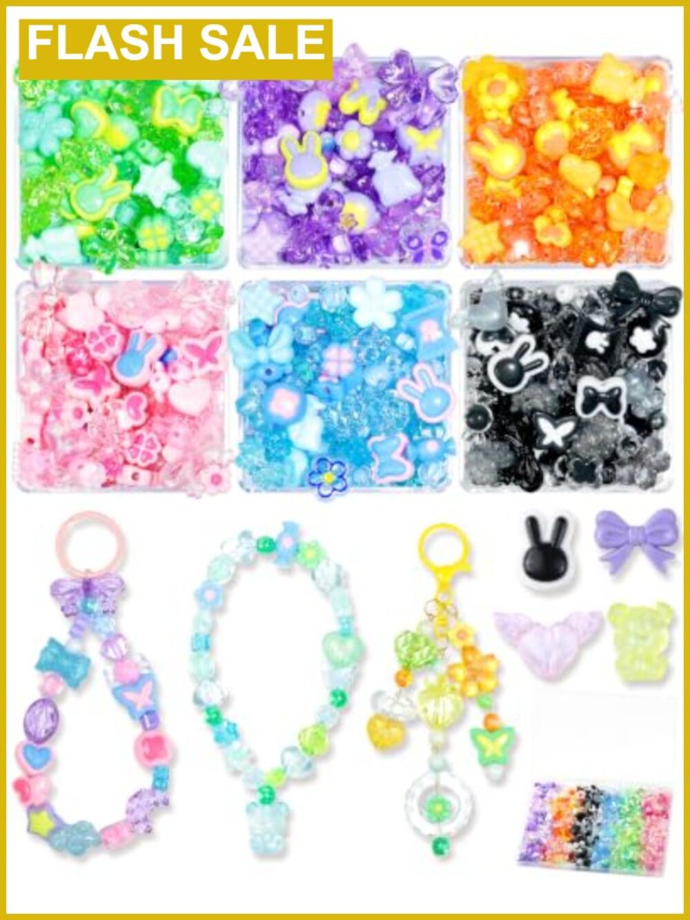 Assorted Acrylic Beads Set for Jewelry Making and Bracelet DIY Crafts